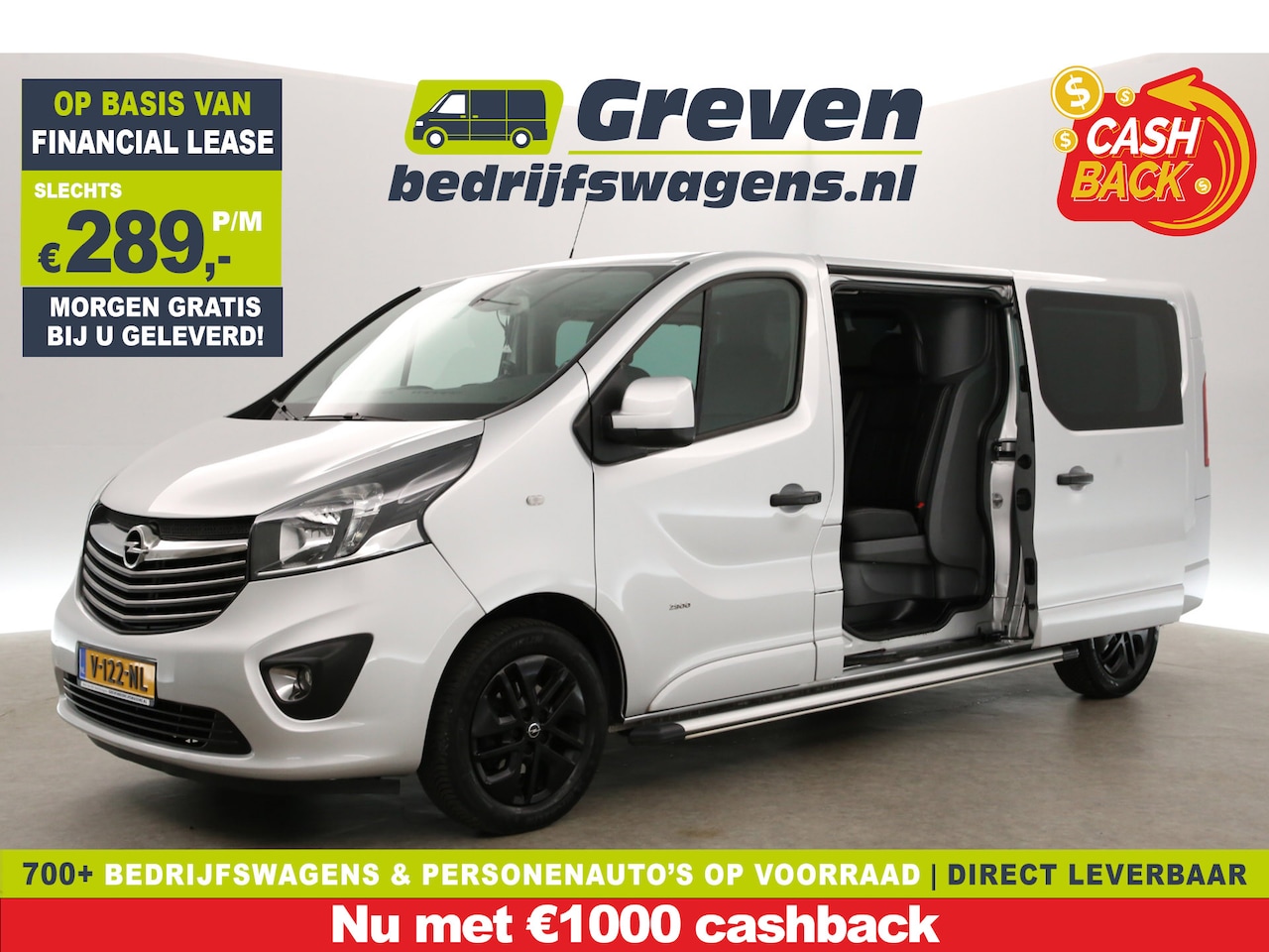 Opel Vivaro - 1.6 CDTI 146PK L2H1 | DC | Airco | Cruise | Camera | Stoelverw. | 2xSchuifdeur - AutoWereld.nl