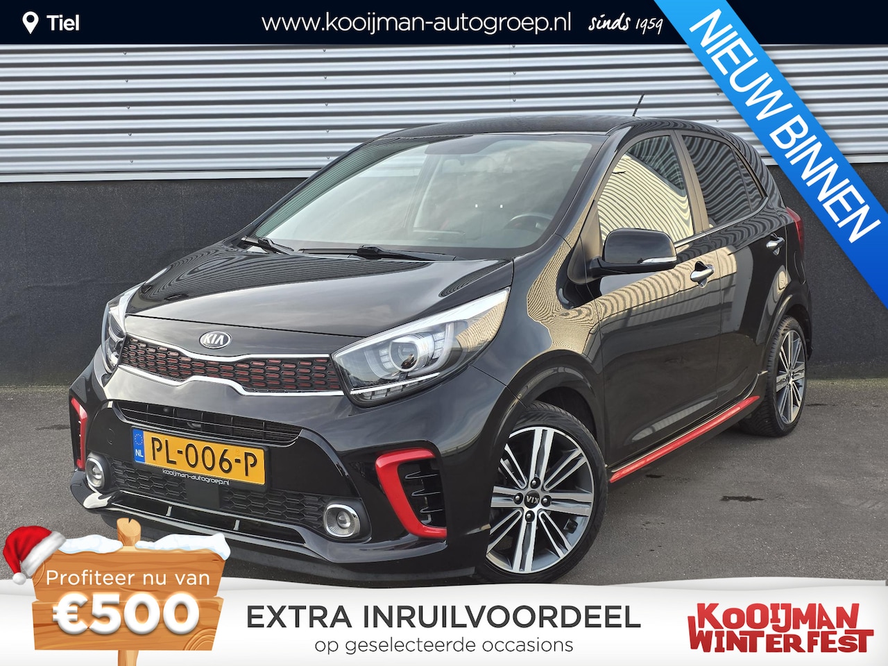 Kia Picanto - 1.2 CVVT GT-Line 4- Cilinder! Navigatie, Lederen bekleding, Stoel- & Stuurwiel verwarmd, N - AutoWereld.nl