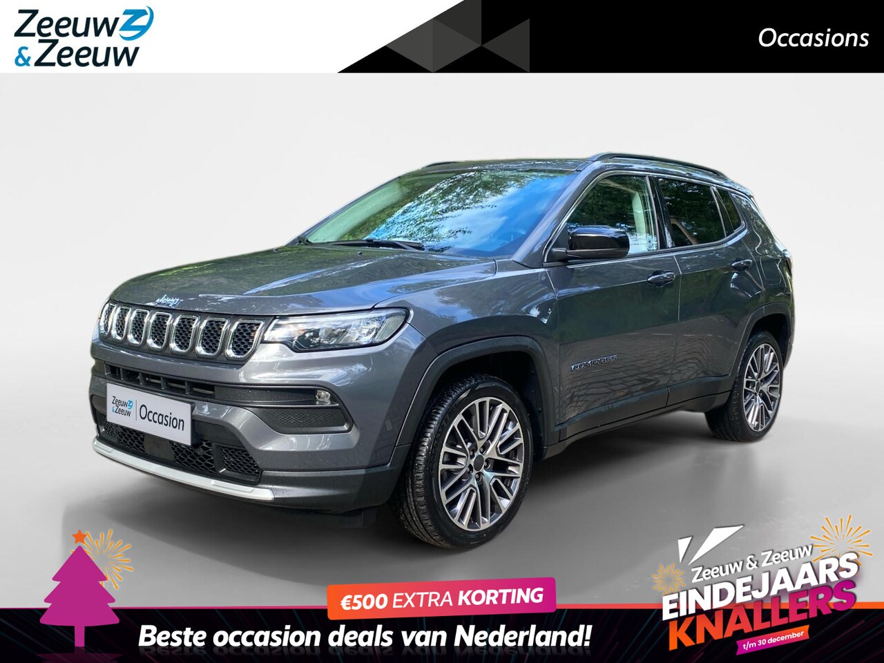 Jeep Compass - 4xe 240 Plug-in Hybrid Electric | Schuifkanteldak | Apple/Android Carplay | Stoelverwarmin - AutoWereld.nl