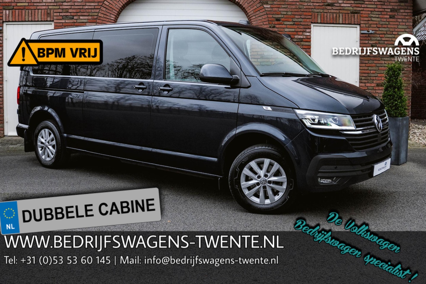 Volkswagen Transporter - 2.0 TDI 150PK DSG L2H1 DUB/CAB LED Trekhaak Camera - AutoWereld.nl