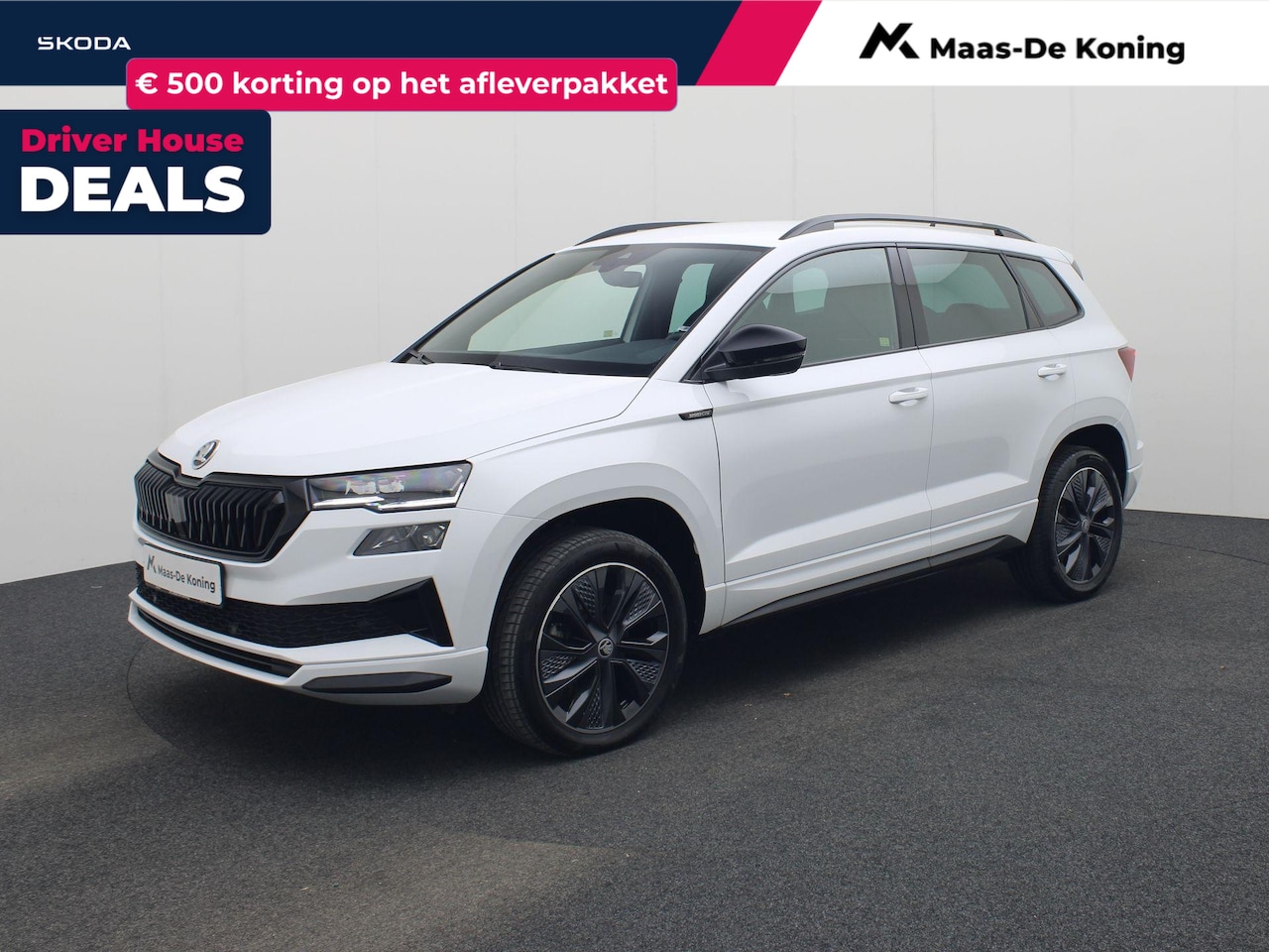 Skoda Karoq - 1.5TSI/150PK ACT Sportline DSG · Navigatie · Trekhaak · Apple/Android Car Play · Camera · - AutoWereld.nl