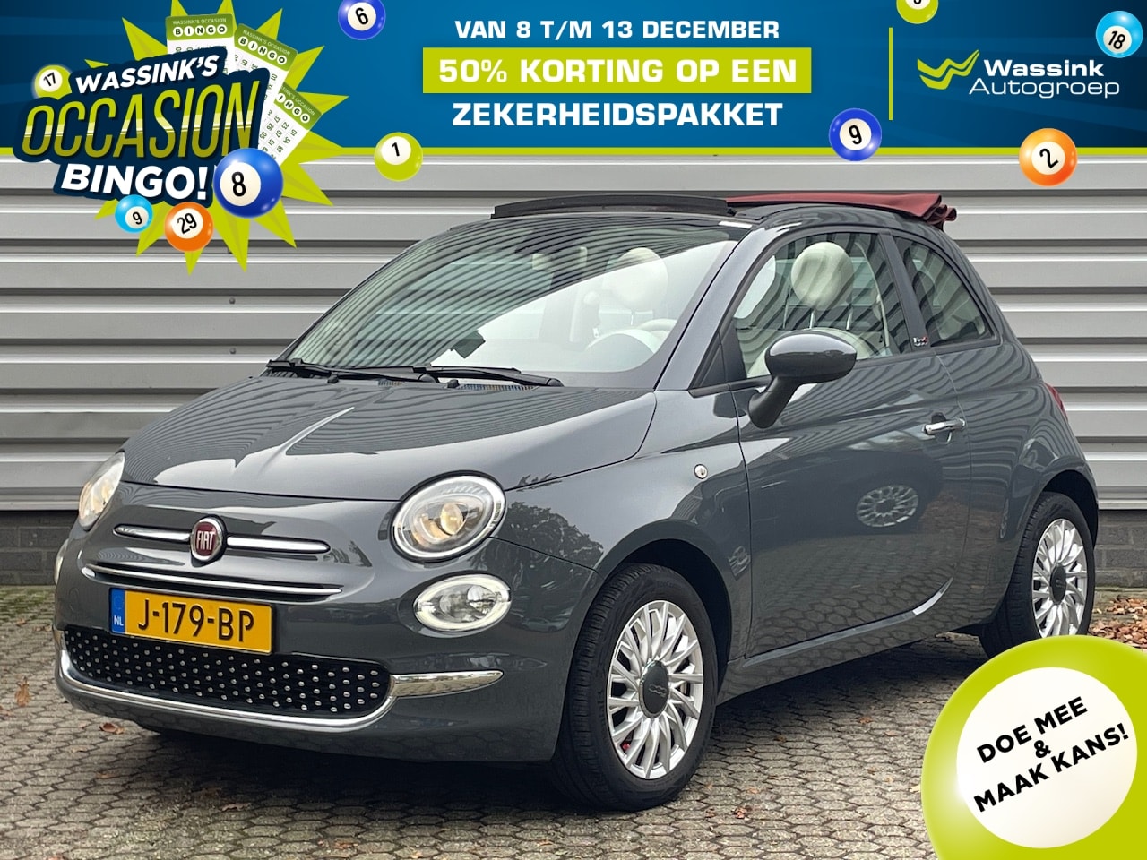 Fiat 500 C - 1.0 70pk Hybrid Cabrio Lounge I Bluetooth I Parkeersensoren I Airco - AutoWereld.nl
