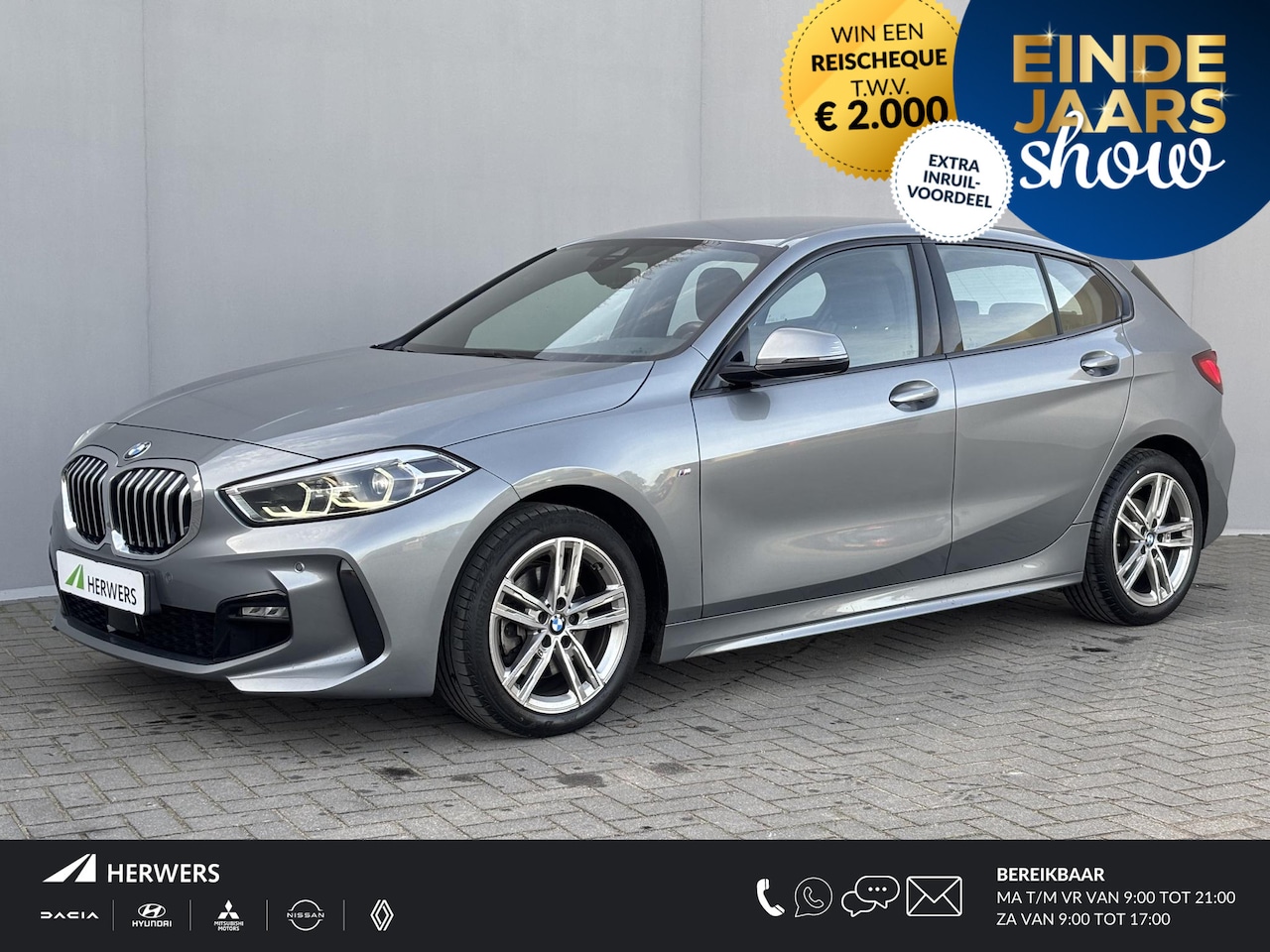 BMW 1-serie - 118i Automaat / M-SPORT / Pack LED / Fabrieksgarantie tot 06-2026 / Sportstoelen / Trekgew - AutoWereld.nl