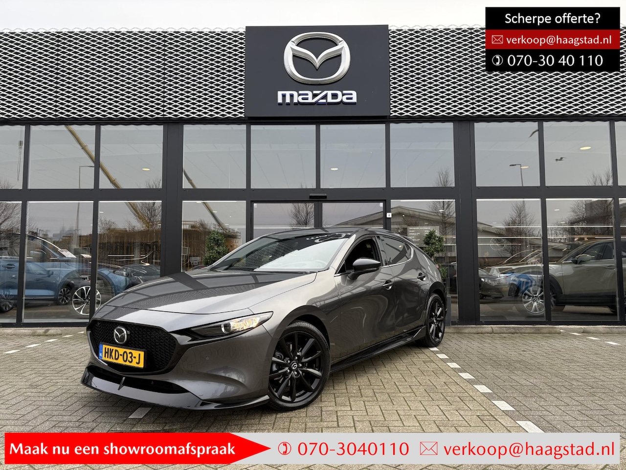 Mazda 3 - 2.5 e-SkyActiv-G M Hybrid 140 Homura BTW auto / Garantie t/m 03-2031 / Huidige nieuwprijs - AutoWereld.nl