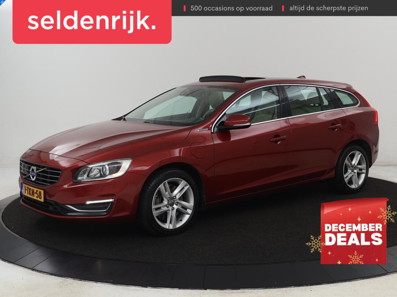 Volvo V60 - 2.4 D6 AWD Plug-In Hybrid Summum | Schuifdak | Trekhaak | Leder | Stoelverwarming | Adapti - AutoWereld.nl