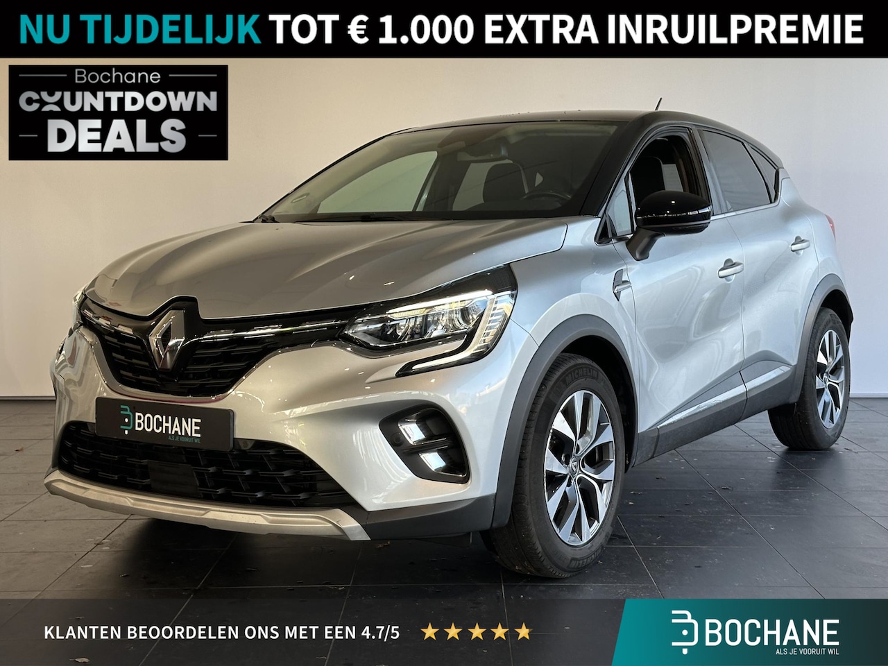 Renault Captur - 1.3 TCe 140 Intens AUTOMAAT | NAVIGATIE | PARKEERSENSOREN VOOR-/ACHTER | ACHTERUITRIJCAMER - AutoWereld.nl