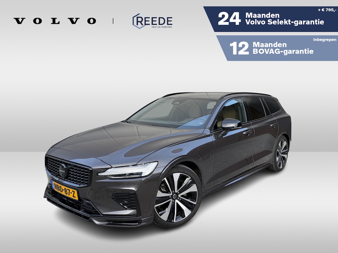 Volvo V60 - 2.0 T6 Plug-in hybrid AWD Ultra Dark Climate Line | Nappa leder | Massage | Heico Styling - AutoWereld.nl