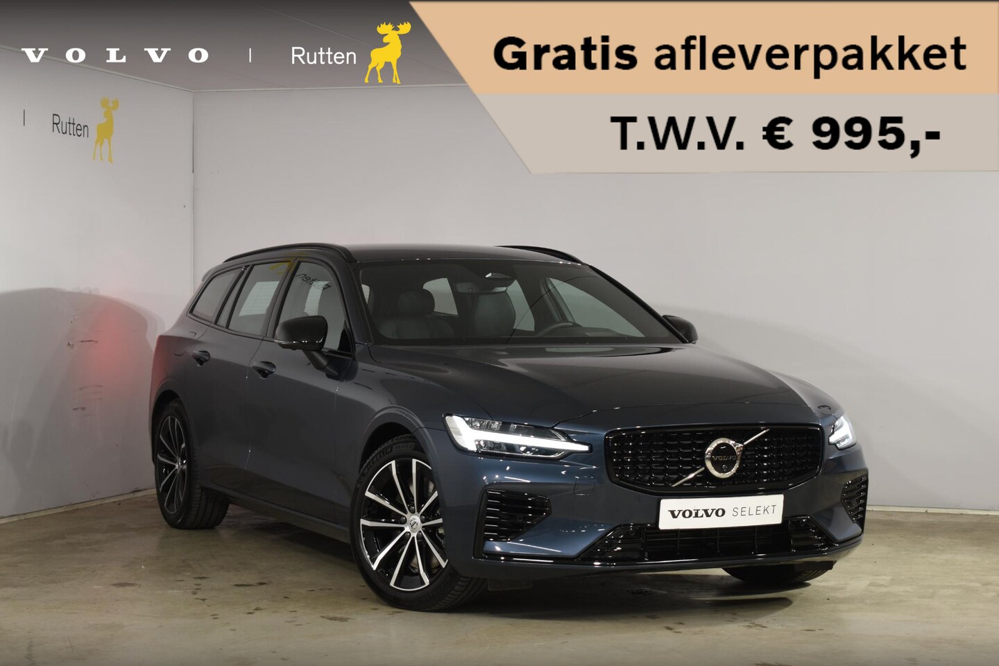 Volvo V60 - T6 350PK Automaat Plug-in Hybrid AWD Plus Dark / Navigatie / 360 Camera / Harman Kardon / - AutoWereld.nl