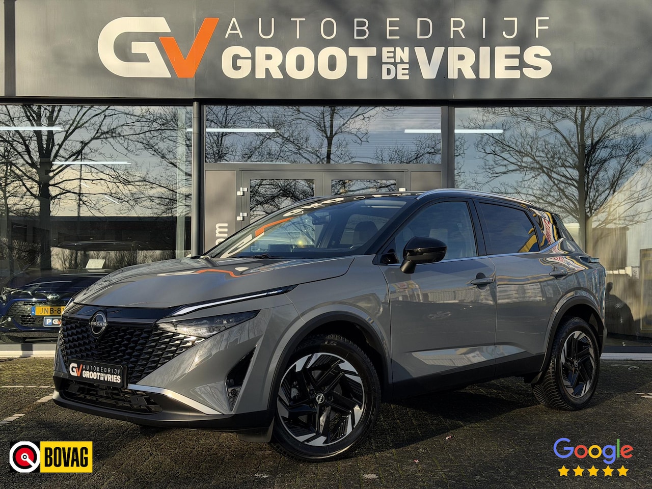 Nissan Qashqai - 1.3 MHEV Xtronic N-Connecta Nardo grijs|stoel/stuurverwarming|Elektrische klep - AutoWereld.nl