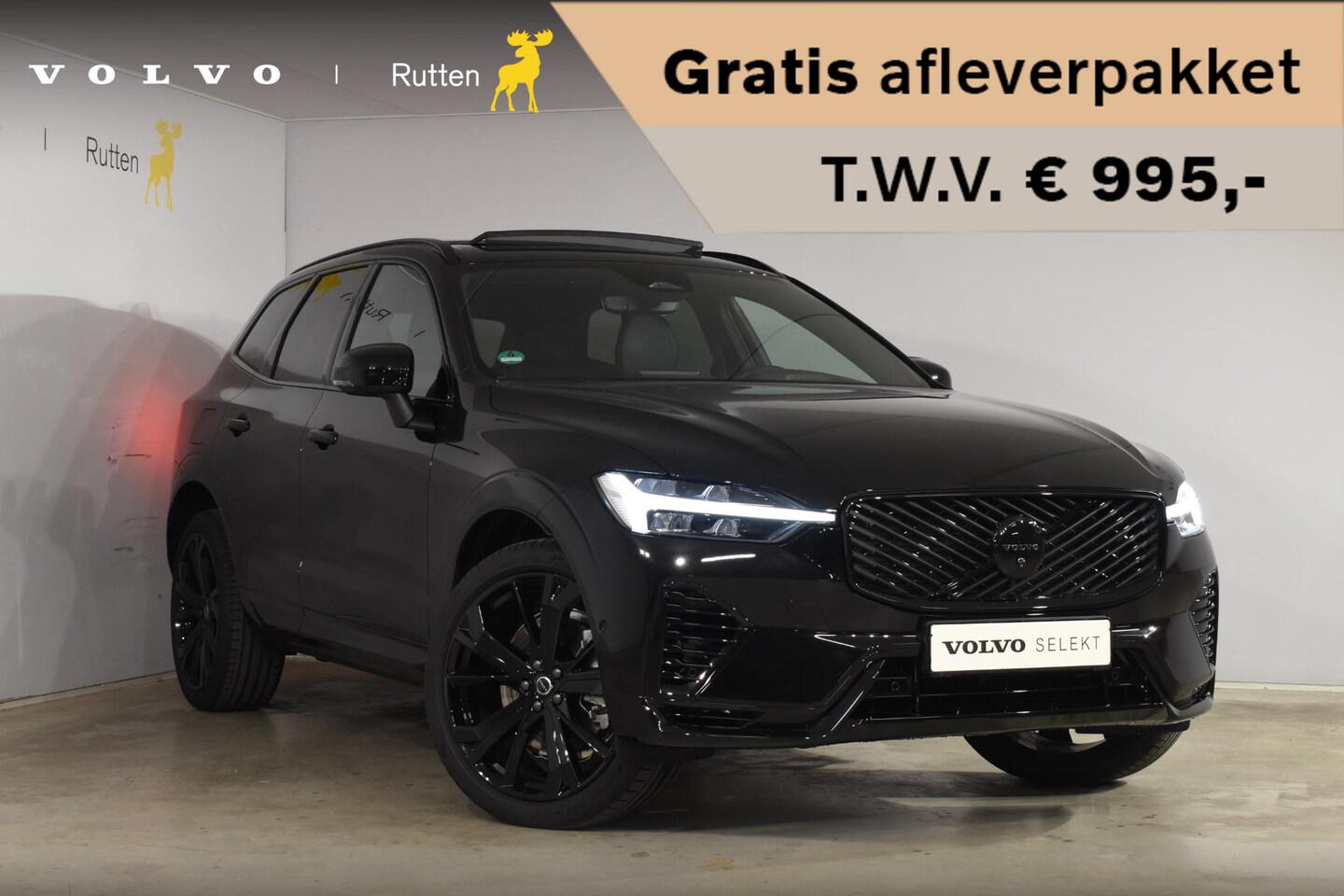 Volvo XC60 - T6 350PK Plug-in Hybrid AWD Plus Black Edition / 360 Camera / Panorama Dak / Lederen Bekle - AutoWereld.nl