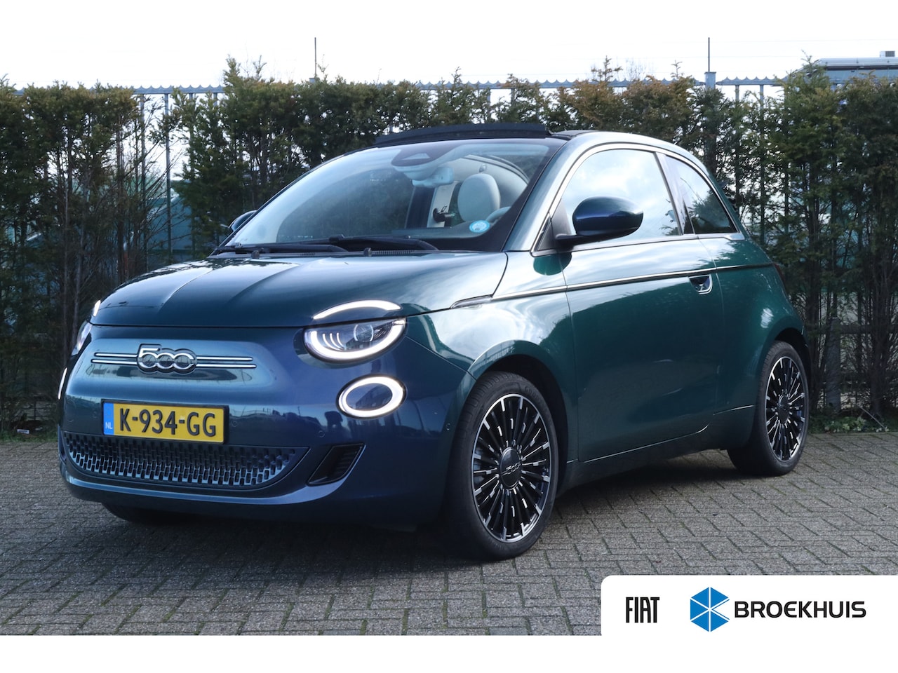 Fiat 500 C - La Prima 42 kWh | Adapt. Cruise | Stoelverwarming | Camera | Navi | Leder | Keyless | Carp - AutoWereld.nl