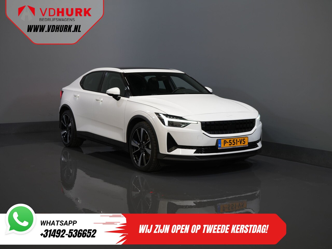 Polestar 2 - Long Range 78 kWh 551 WLTP 95% SOH LED/ Adapt.Cruise/ Pano/ Stuurverw./ Stoelverw./ Memory - AutoWereld.nl