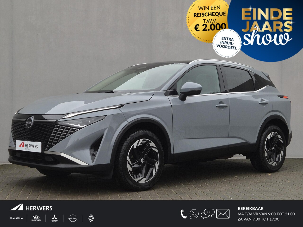 Nissan Qashqai - 1.3 MHEV Xtronic N-Connecta Automaat / Fabrieksgarantie tot 02-2028 / Panorama Dak / Facel - AutoWereld.nl