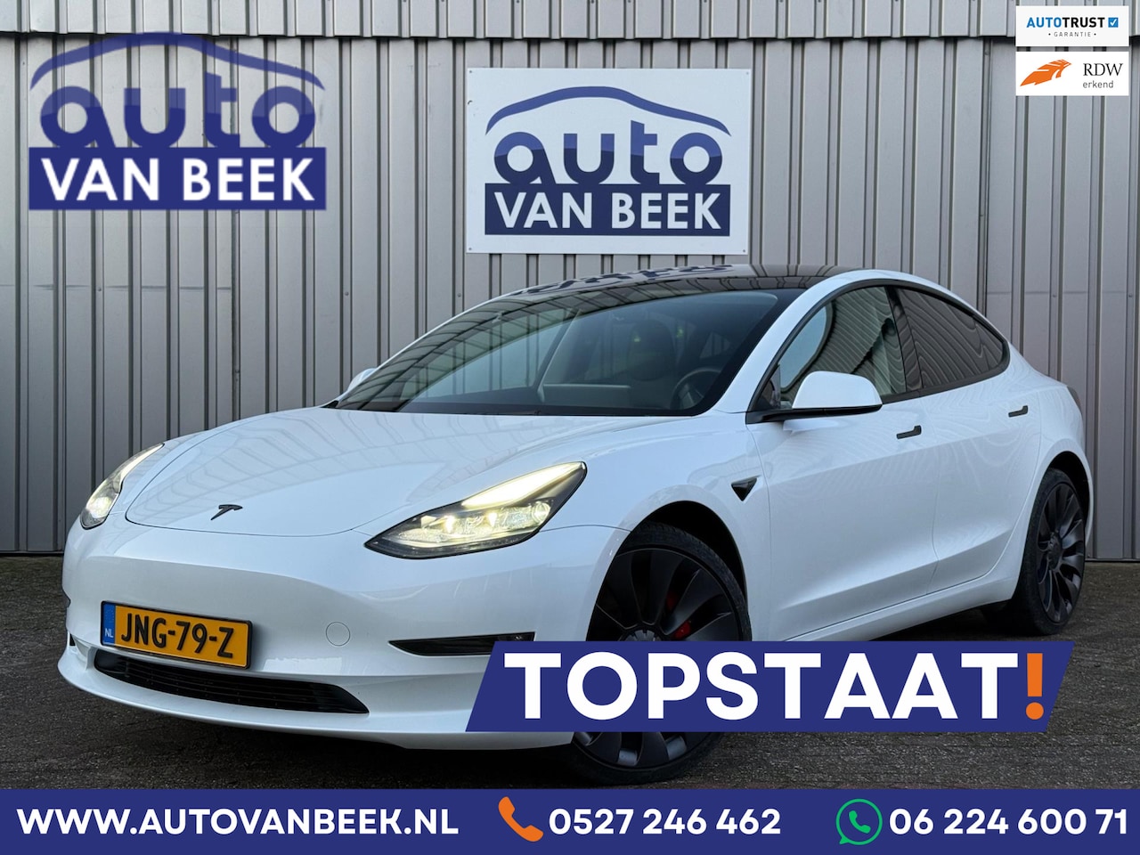 Tesla Model 3 - Performance AWD 75 kWh|Autopilot|Zomer/winterset - AutoWereld.nl