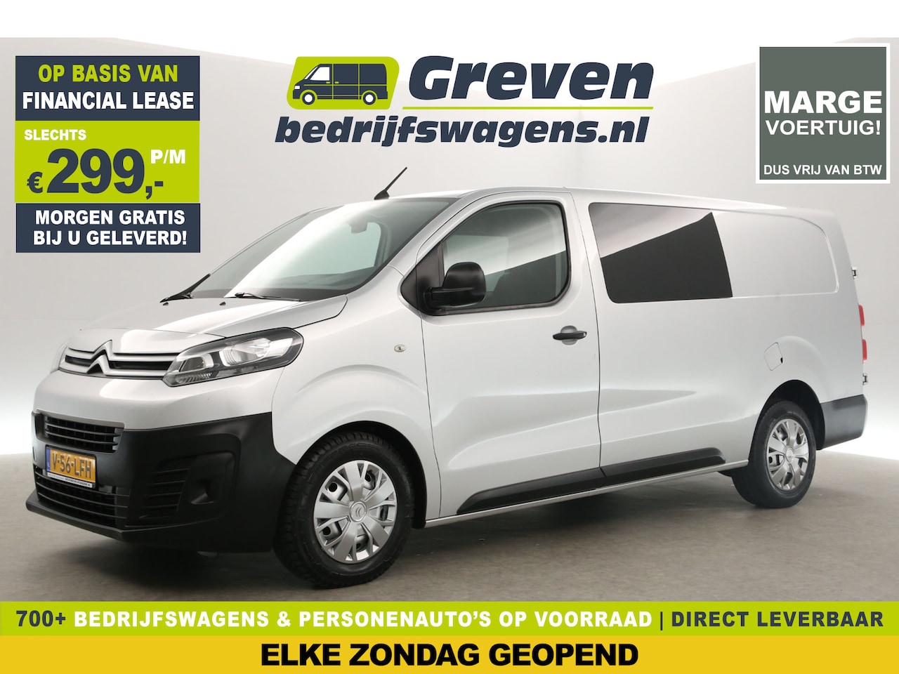 Citroën Jumpy - 2.0 BlueHDI L3H1 | MARGE | DC | Airco | Trekh. | Carplay | Cruise | Navi | Parkeersens. - AutoWereld.nl
