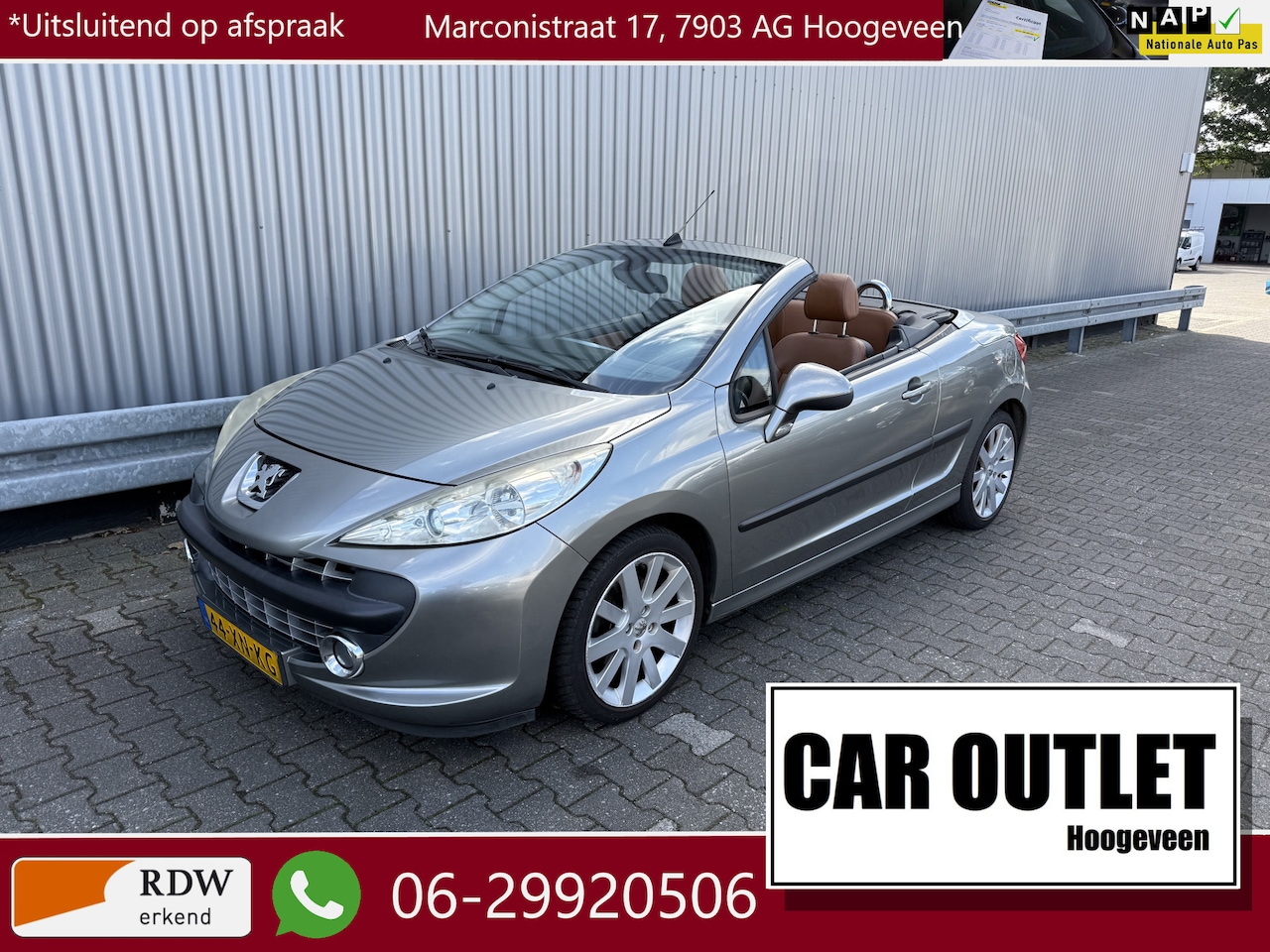 Peugeot 207 CC - 1.6 VTi Féline AUTOMAAT, 165Dkm.NAP, Clima, Leer, CC, LM, – Inruil Mogelijk – - AutoWereld.nl