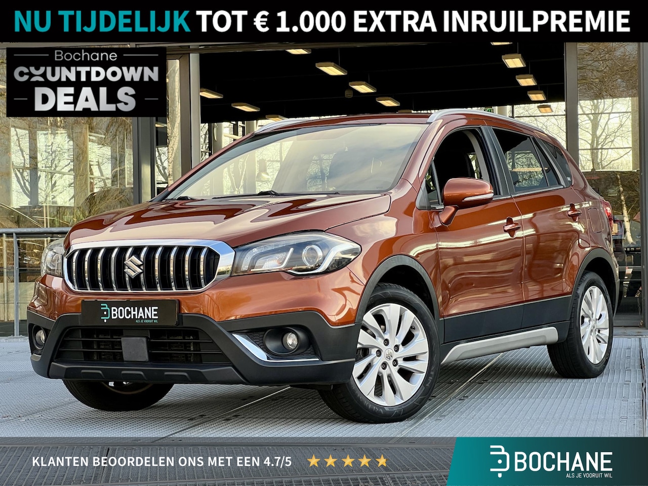 Suzuki S-Cross - 1.0 Boosterjet Exclusive | Cruise Control | Carplay | Trekhaak afneembaar | Dealeronderhou - AutoWereld.nl