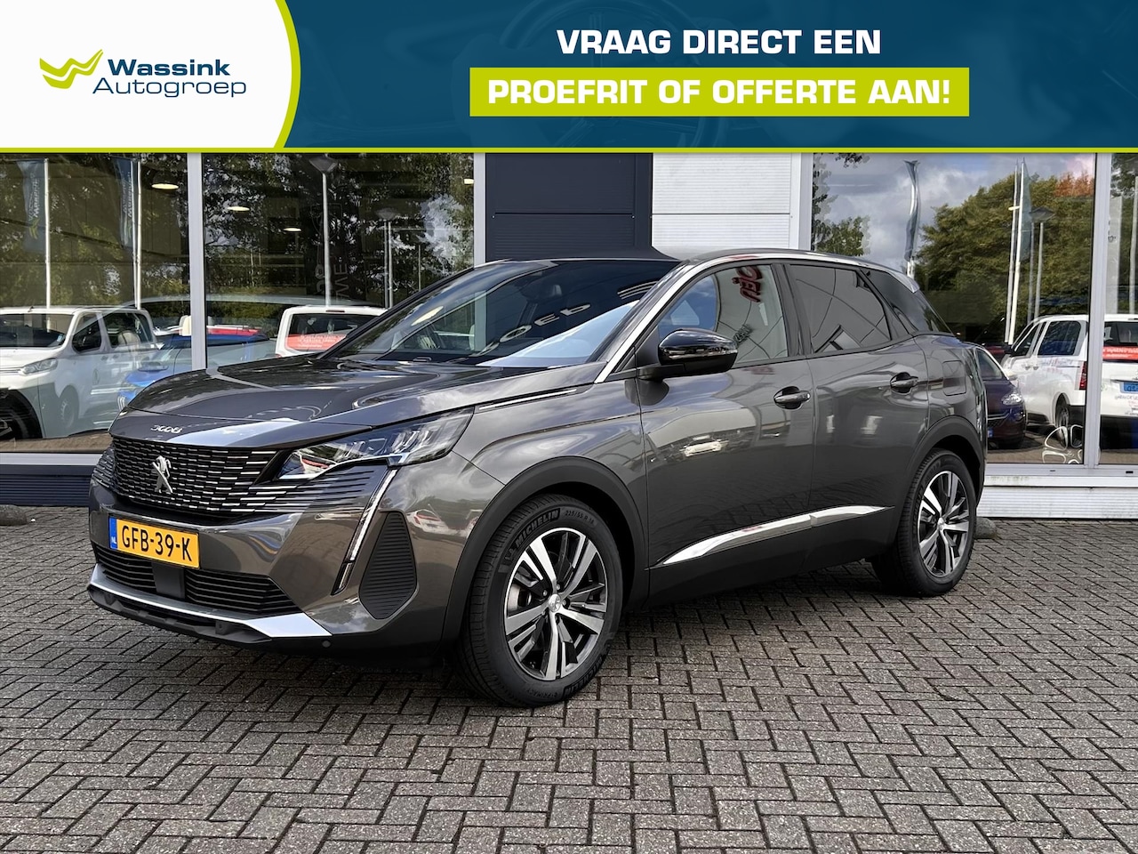 Peugeot 3008 - 1.6 Plug-in HYbrid 180pk Automaat Allure Pack Business | Navigatie | Parkeercamera Achter - AutoWereld.nl