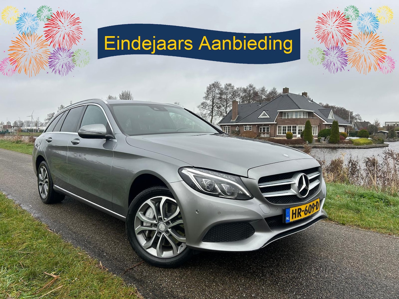 Mercedes-Benz C-klasse Estate - 350 e Lease Edition Leer / Burmester / Luchtvering / Zwarte Hemel - AutoWereld.nl
