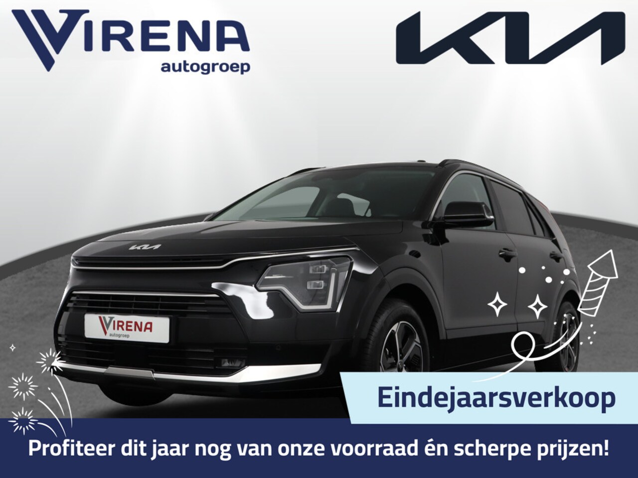 Kia Niro - 1.6 GDi Hybrid DynamicPlusLine DEMO - Direct leverbaar - Navigatie - Schuif-/kanteldak - S - AutoWereld.nl