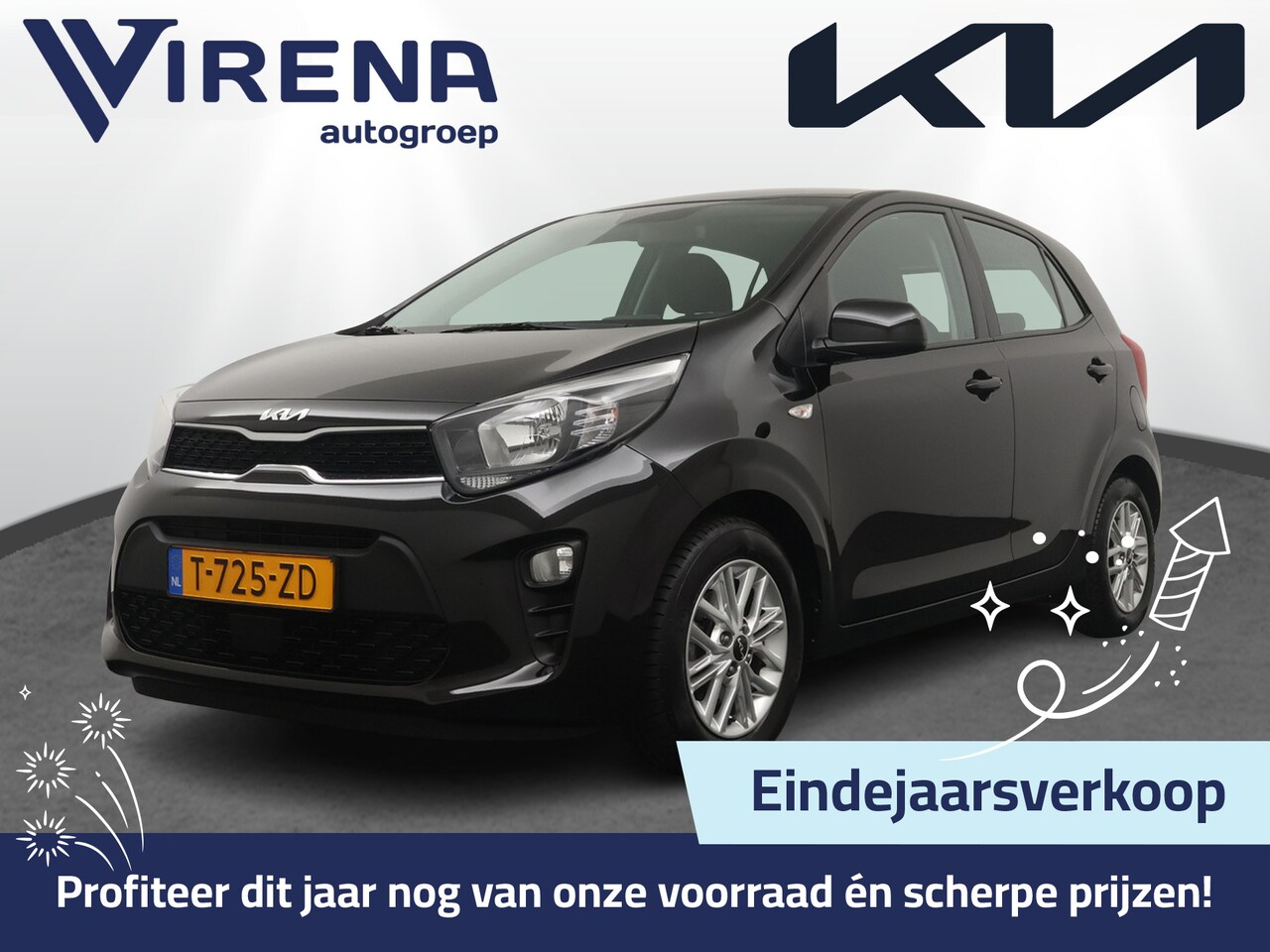 Kia Picanto - 1.0 DPi DynamicLine - Airco - Achteruitrijcamera - Cruise Control - Apple Carplay/Android - AutoWereld.nl
