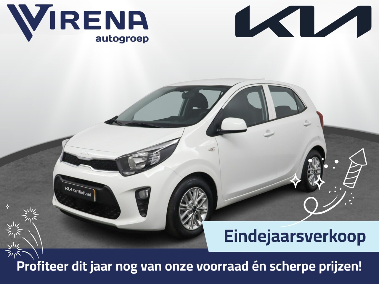 Kia Picanto - 1.0 DPi DynamicLine - Achteruitrij camera - Apple Carplay/Android Auto - Cruise control - - AutoWereld.nl