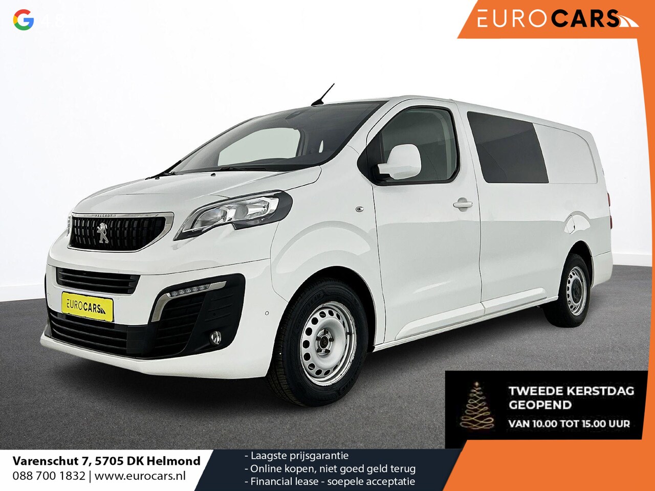 Peugeot Expert - Long Dubbele Cabine Asphalt L3 2.0 HDi 120pk Aut-8 Airco Navi Carplay Cruise Control Trekh - AutoWereld.nl