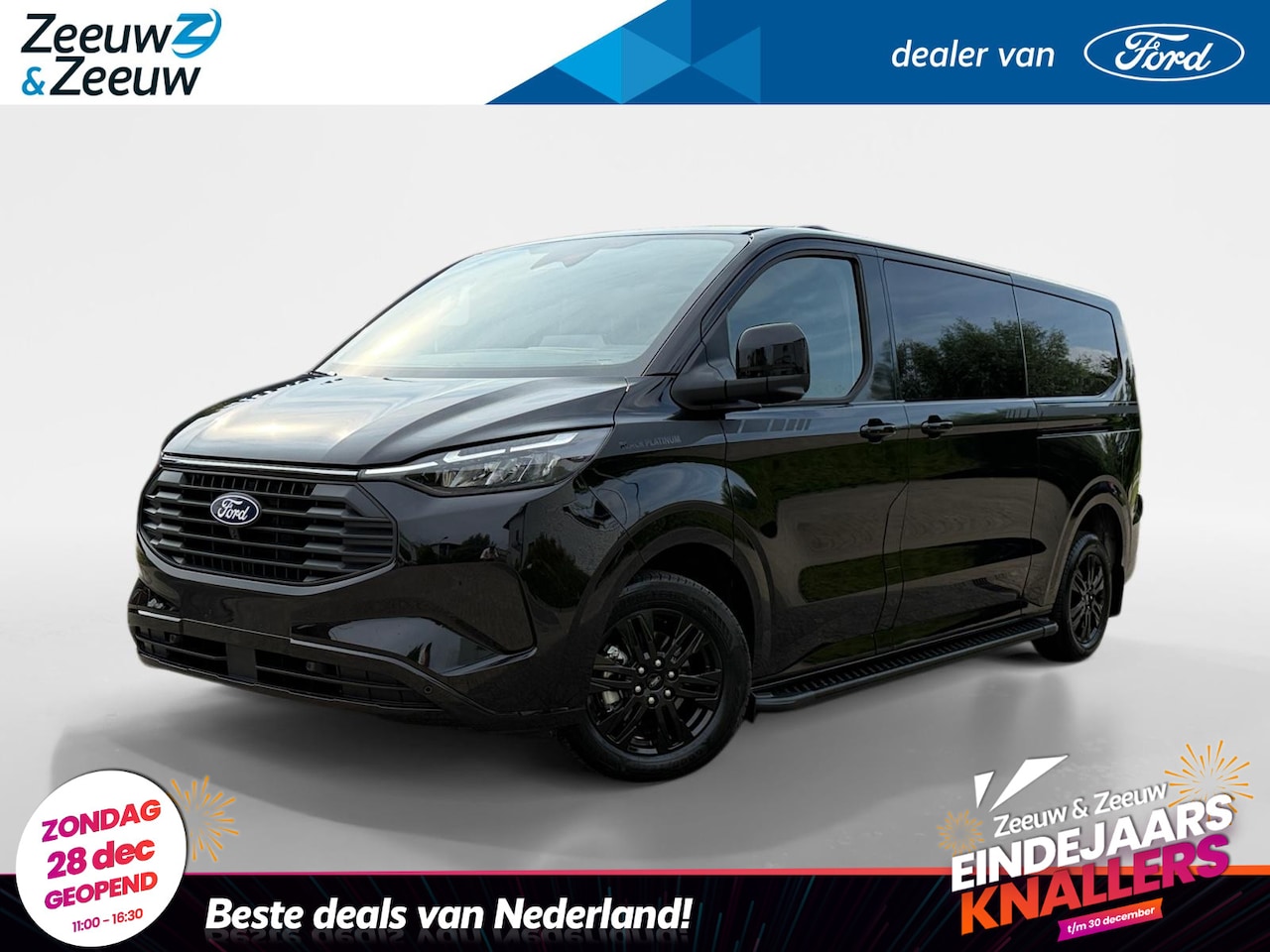 Ford Transit Custom - 320 2.5 PHEV L2H1 Black Platinum DC | Verwachte Levertijd 3 Weken | Prijs exclusief BTW/In - AutoWereld.nl