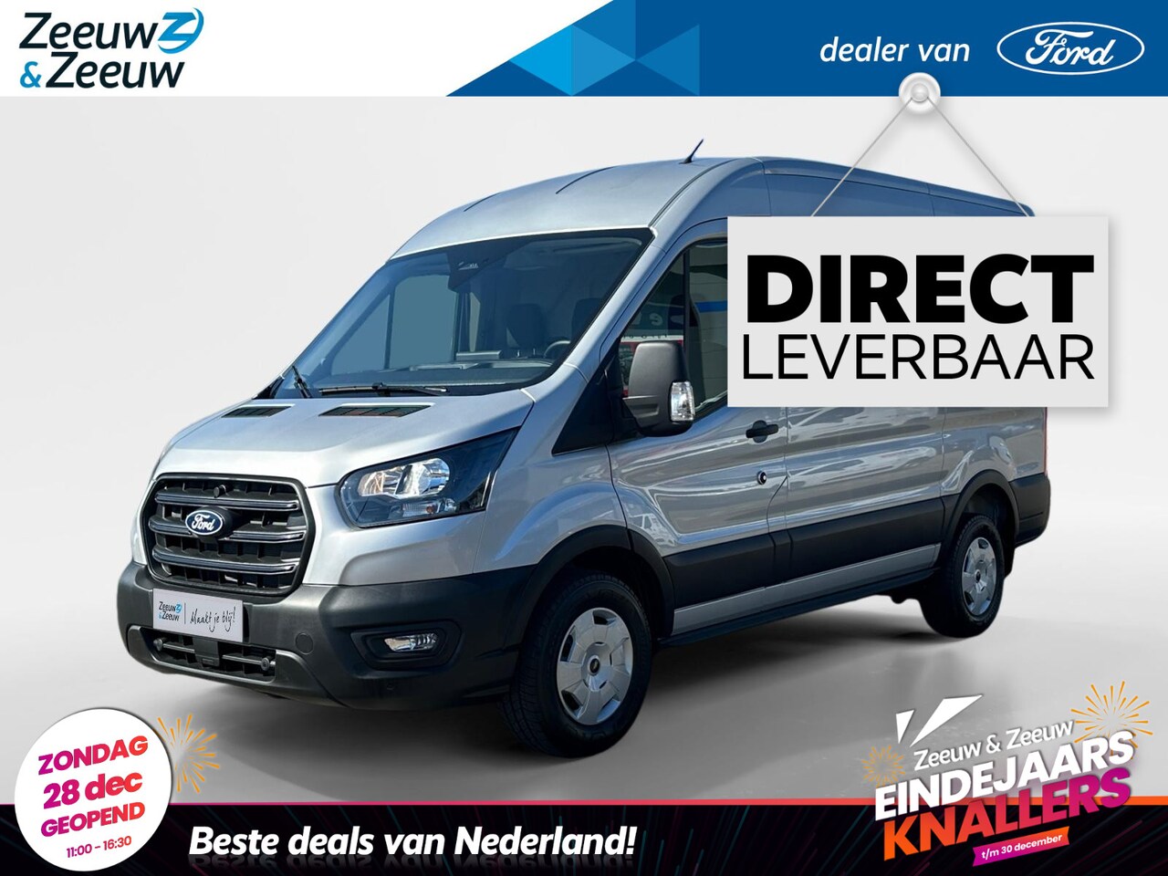 Ford Transit - 350 2.0 TDCI L2H2 Trend | Uit Voorraad Leverbaar | Automaat | Trekhaak | Apple carplay & A - AutoWereld.nl