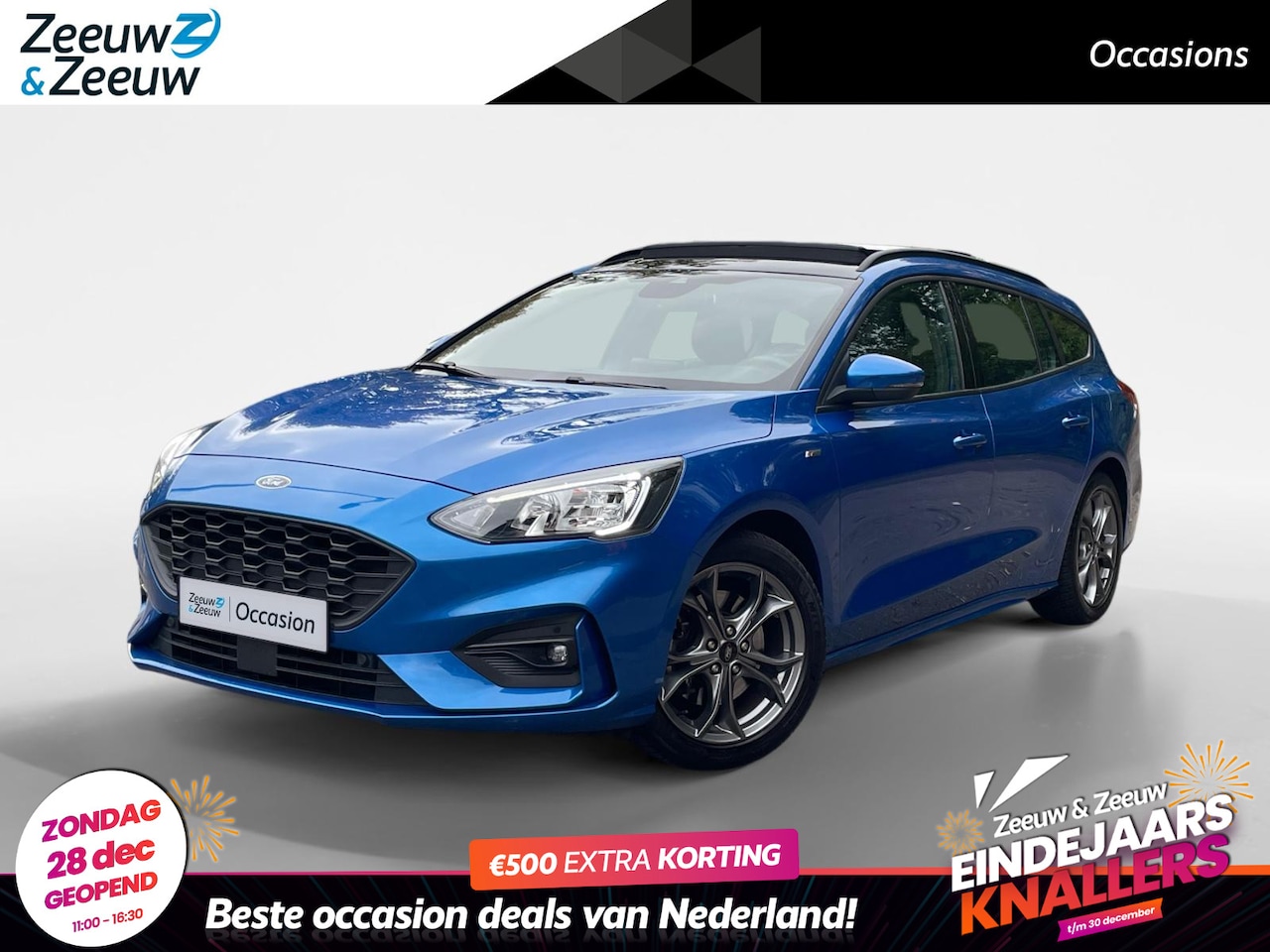 Ford Focus Wagon - 1.0 EcoBoost Hybrid ST Line Business 125PK | Panoramadak | El. Trekhaak | Camera | Climate - AutoWereld.nl