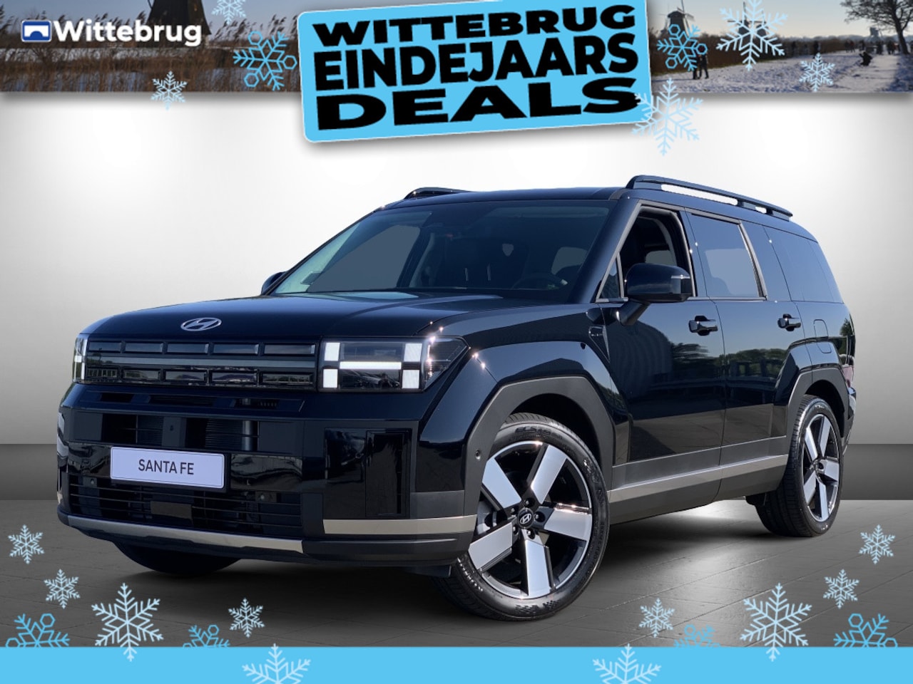 Hyundai Santa Fe - 1.6 T-GDI HEV Premium Sky 7p. Nieuw model! Full Hybride met Panorama Schuifdak, Navigatie, - AutoWereld.nl