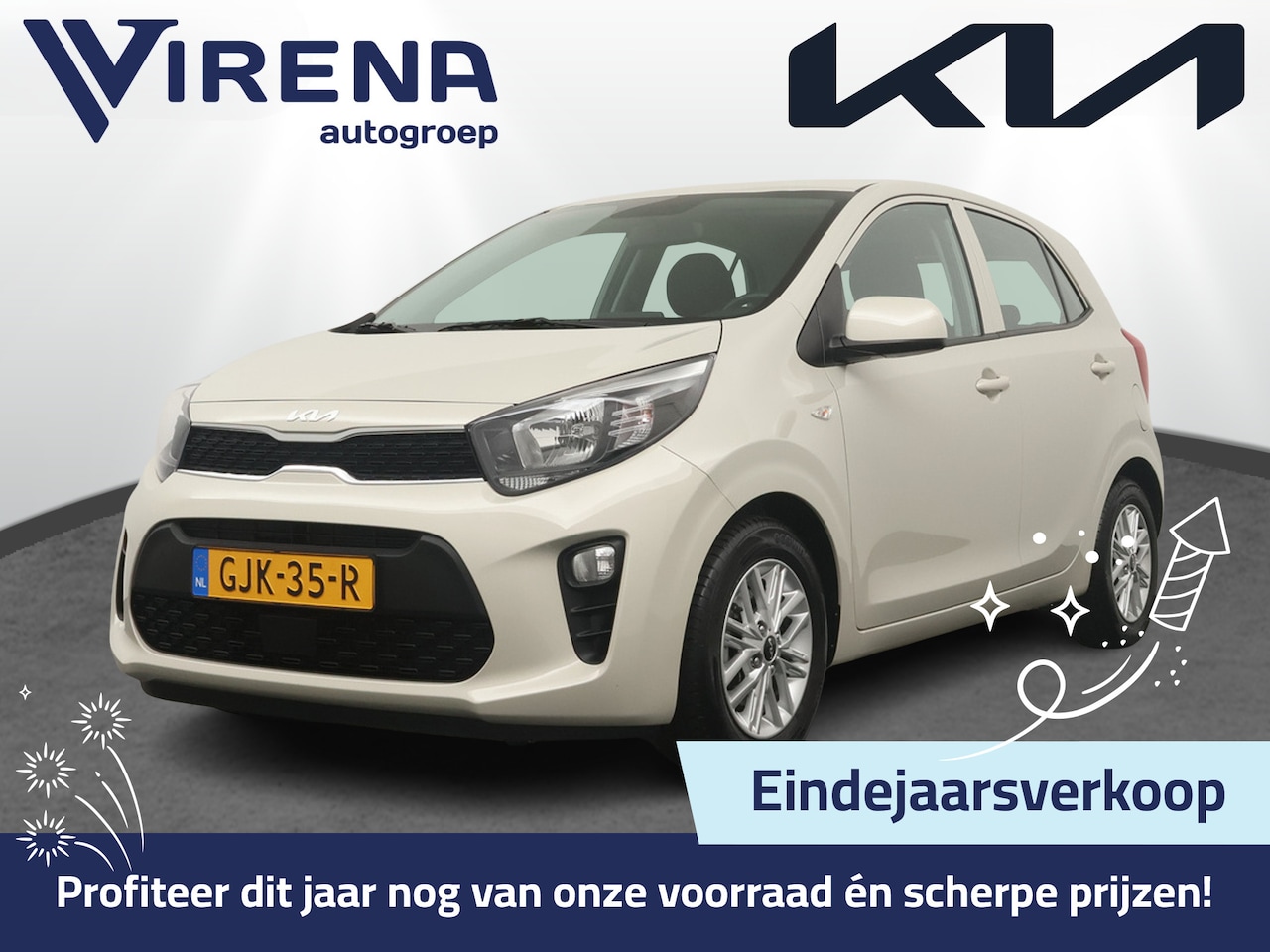 Kia Picanto - 1.0 DPi DynamicLine - Airco - Cruise Control - Lichtmetalen Velgen - Apple/Android Carplay - AutoWereld.nl