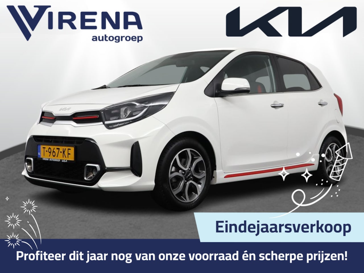 Kia Picanto - 1.0 DPi GT-Line - Navigatie - Cruise Control - Camera - Leder - Keyless - Apple CarPlay/An - AutoWereld.nl