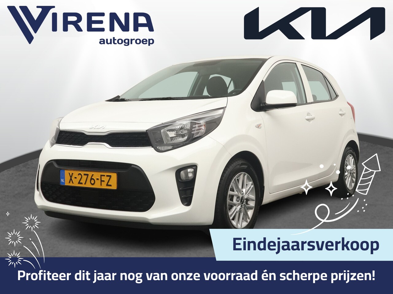 Kia Picanto - 1.0 DPi DynamicLine - Airco - Achteruitrijcamera - Cruise Control - Apple Carplay/Android - AutoWereld.nl
