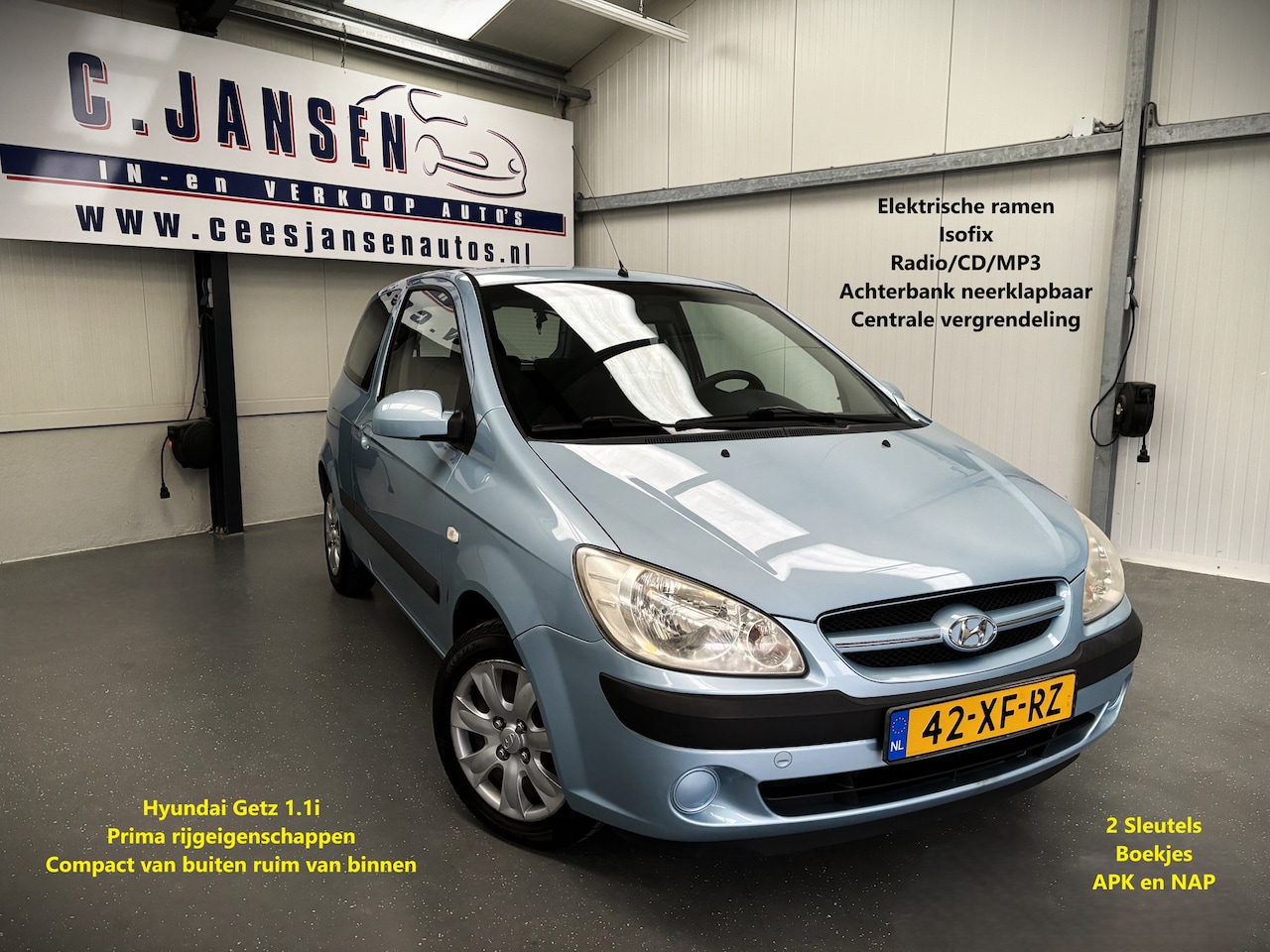 Hyundai Getz - 1.1i Active Young Leuke auto! | Isofix bevestiging voor kinderzitjes | Radio/CD/MP3 - AutoWereld.nl