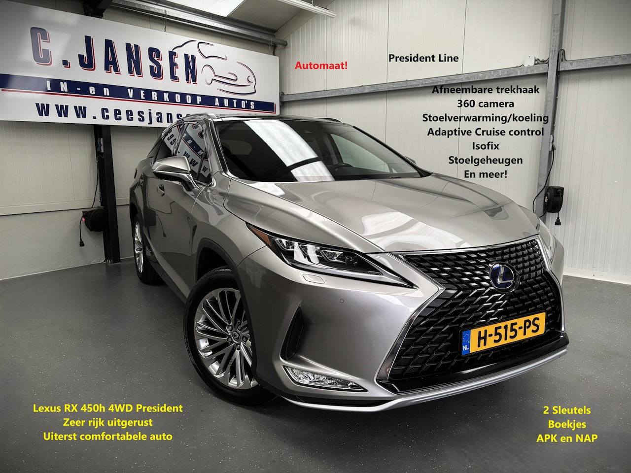 Lexus RX 450h - 4WD President Line 1e eigenaar! Origineel nederlandse auto! NAP! | Achterbank verwarmd | C - AutoWereld.nl
