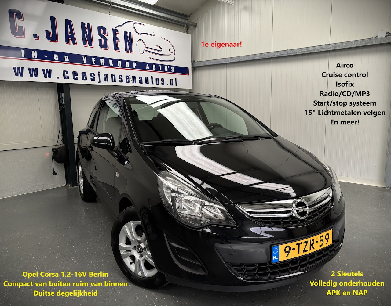 Opel Corsa - 1.2-16V Berlin 1e eigenaar!!! | Airco | Cruise control | Isofix-bevestigingspunten voor ki - AutoWereld.nl