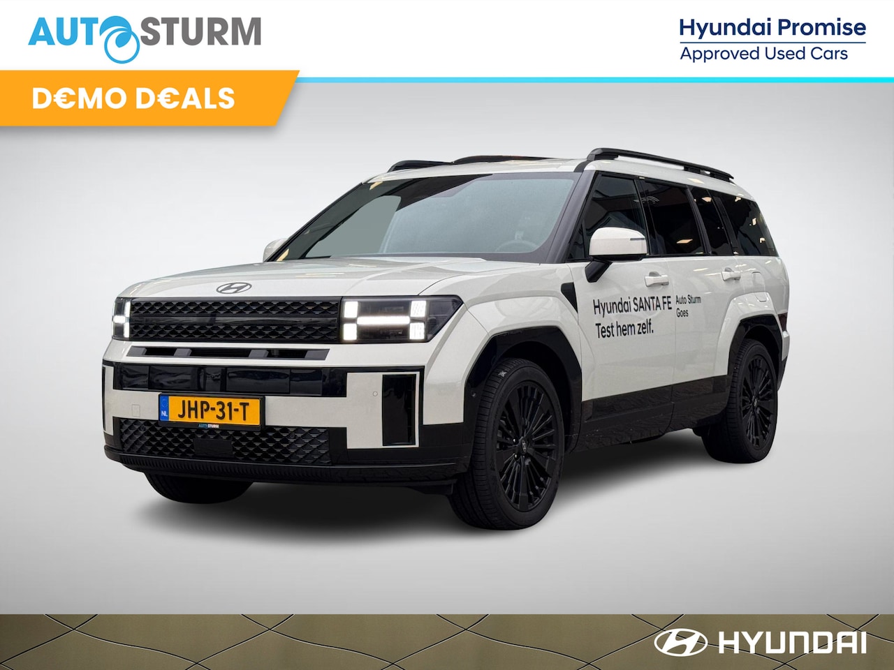 Hyundai Santa Fe - 1.6 T-GDI PHEV Black Line 4WD 6p. Cyber Sage Lakkleur - AutoWereld.nl