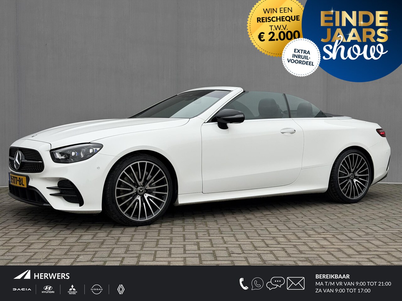 Mercedes-Benz E-klasse Cabrio - 200 AMG Line / Burmester / Matrix / Nekverwarming / elektr. Stoelen + Memory / 360 Cam / B - AutoWereld.nl