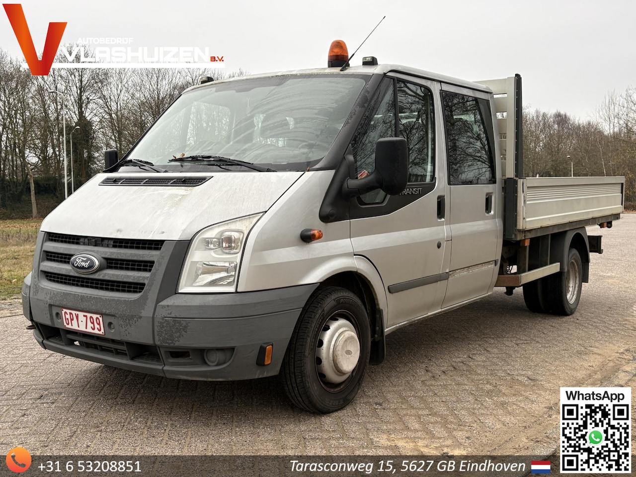 Ford Transit - 350L 2.4 TDCI Ambiente EF Dubbel Cabine | € 6.450,- NETTO| | Dubbel Lucht | Open Laadbak | - AutoWereld.nl