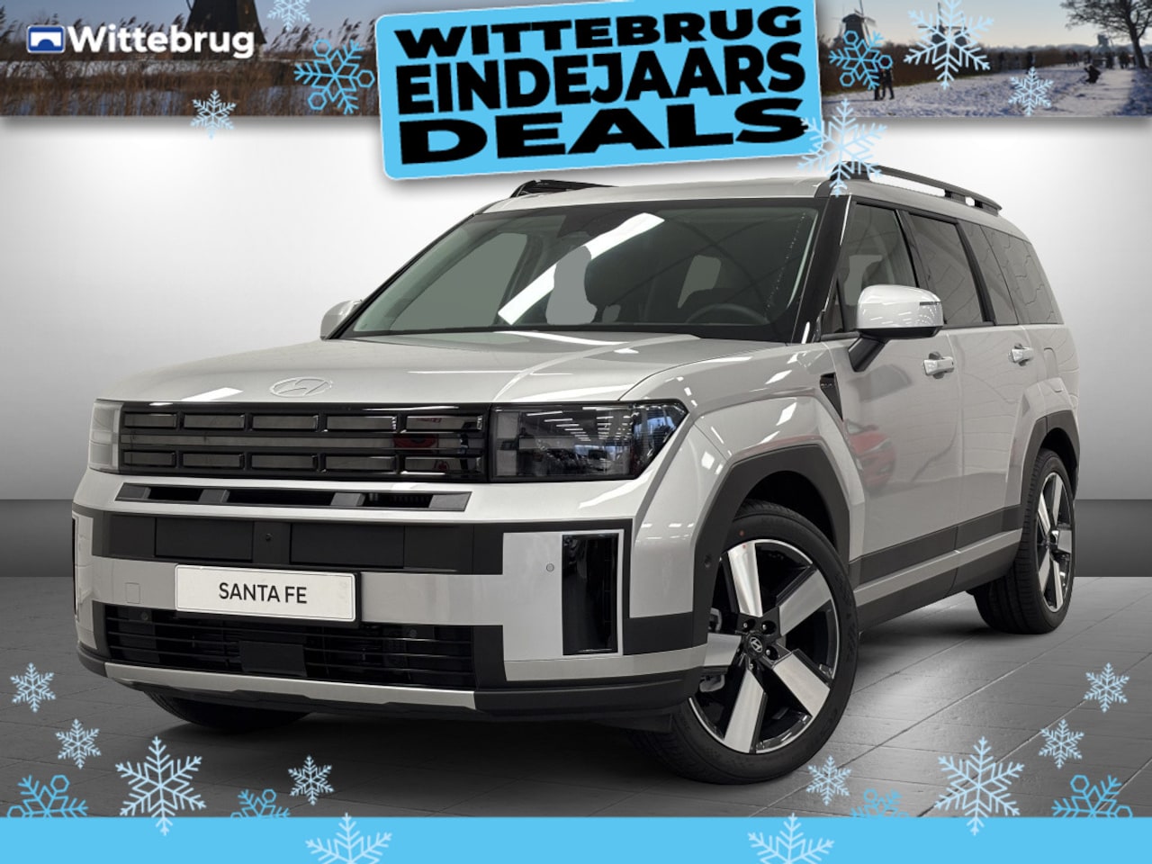 Hyundai Santa Fe - 1.6 T-GDI PHEV Premium 4WD 7p. Nieuw model! Plug-In Hybride met Navigatie, Lederen bekledi - AutoWereld.nl