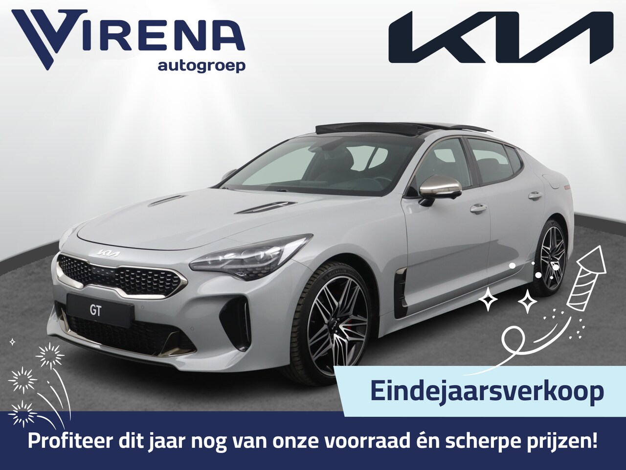 Kia Stinger - 3.3 Twin Turbo V6 AWD GT Automaat - 370PK - Schuif-/kanteldak - Stoelverwarming-/ventilati - AutoWereld.nl