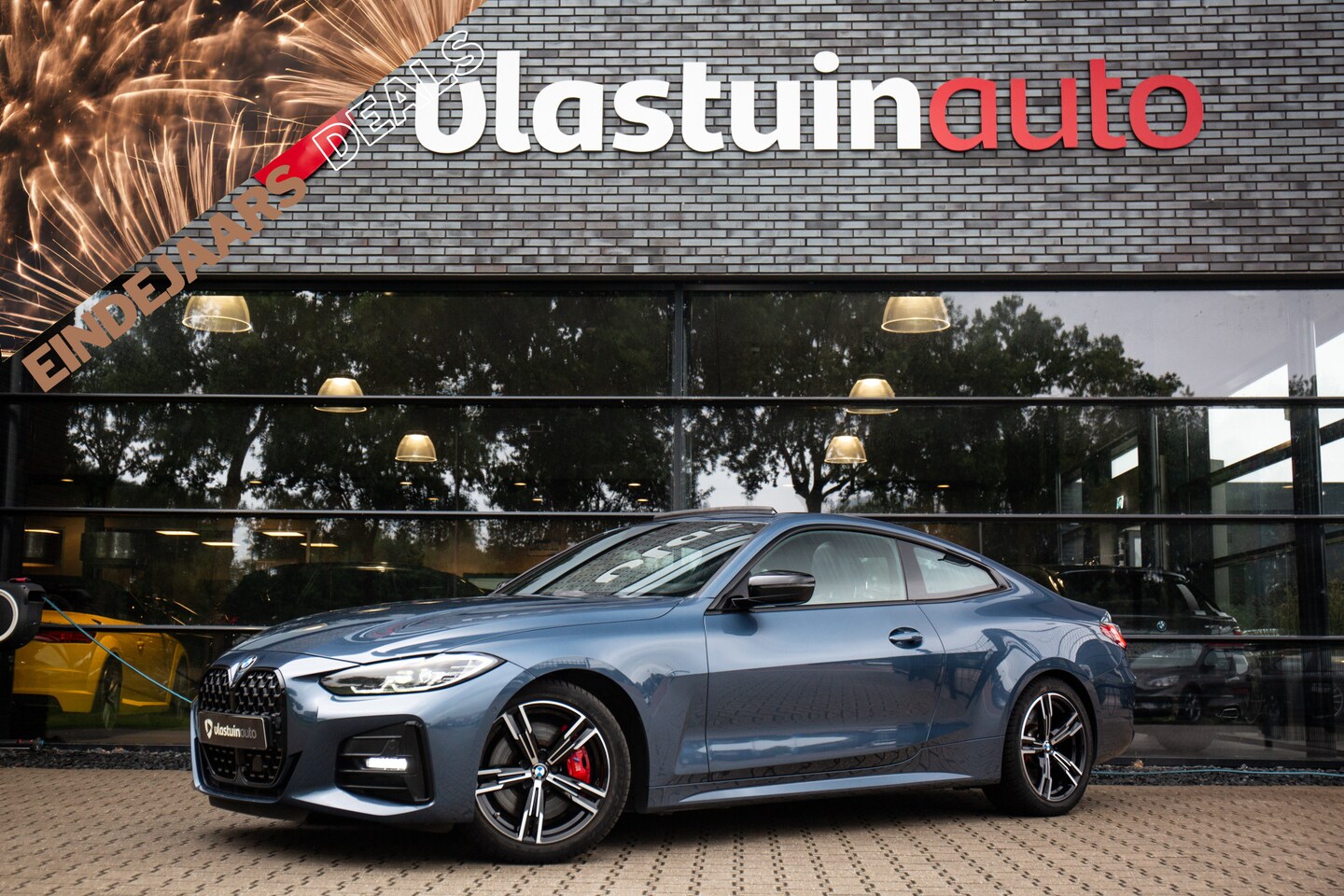 BMW 4-serie Coupé - 430i High Executive M-Sport 245pk , Arctic Race blauw, Panoramadak, Sportstoelen, Adaptive - AutoWereld.nl