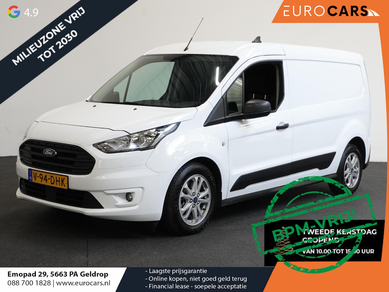 Ford Transit Connect - 1.5 EcoBlue Automaat L2 Trend Navigatie Airco Parkeersensoren Cruise Control 3Zits Camera - AutoWereld.nl