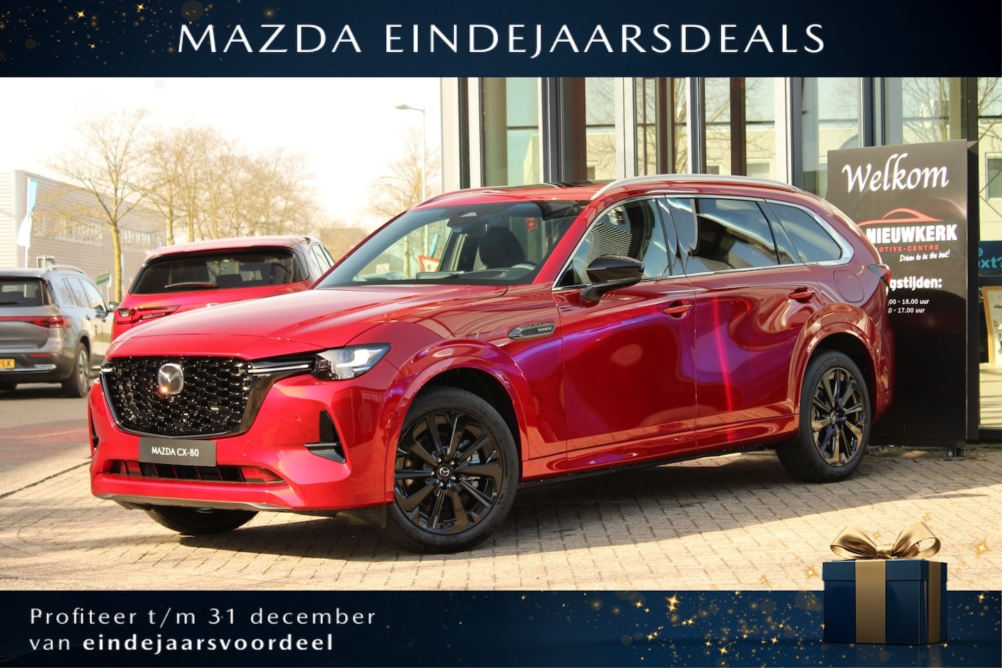 Mazda CX-80 - 2.5 e-Skyactiv PHEV 327pk AWD 8AT Homura Plus Captain Seat Pack - AutoWereld.nl