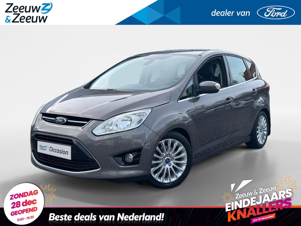 Ford C-Max - 1.6 EcoBoost Titanium |Stoelverwarming| Lederen bekleding| 12 maanden Bovag Garantie| Nieu - AutoWereld.nl