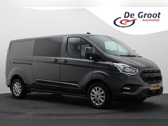 Ford Transit Custom - 300 2.0 TDCI L2H1 DC 2x Schuifdeur, Leer, Camera, Cruise, Apple Carplay, PDC, Trekhaak, 16