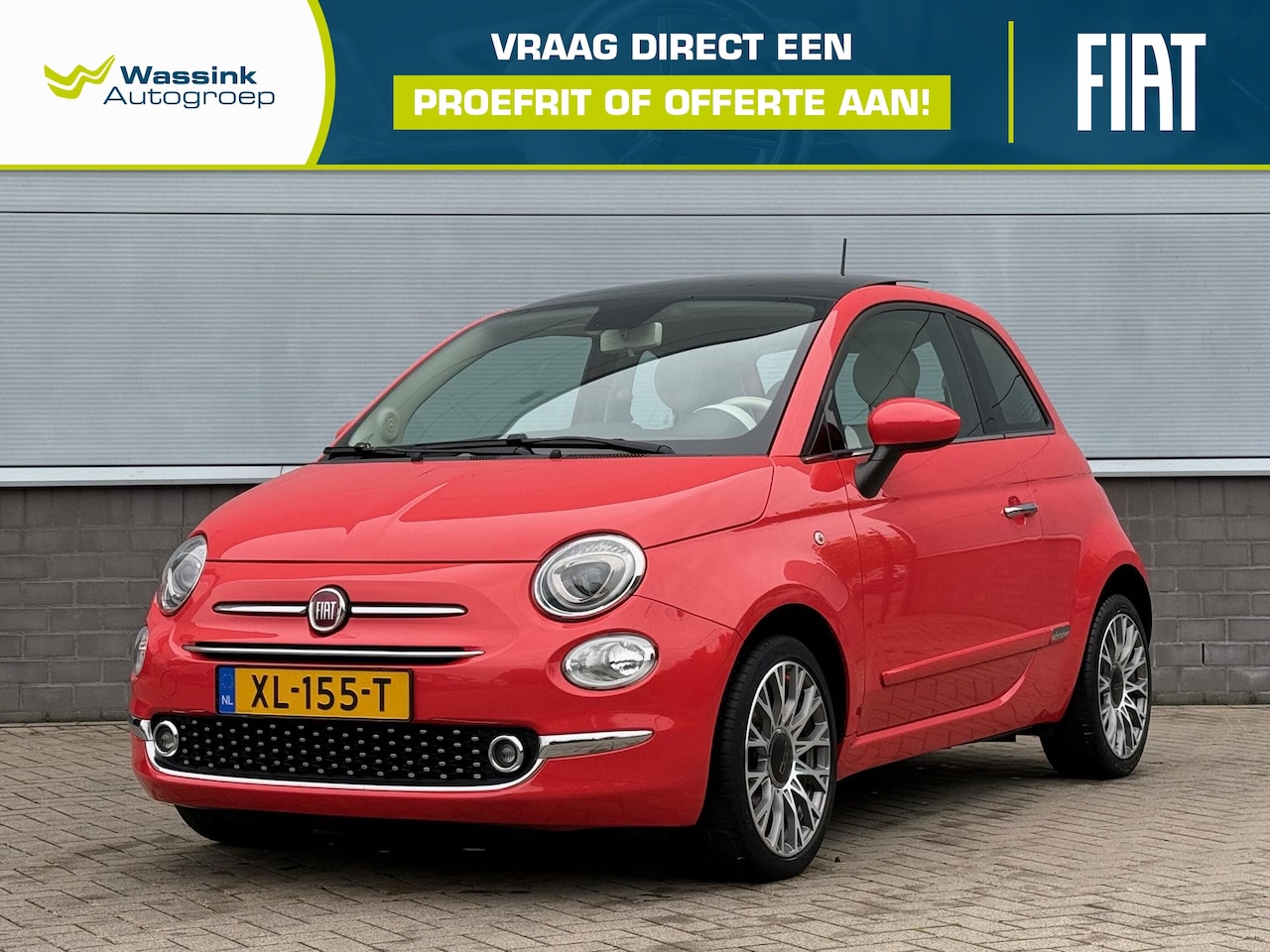 Fiat 500 - 1.2 69 pk Lounge | Schuif kanteldak | Navigatie | Bluetooth | Parkeersensoren - AutoWereld.nl