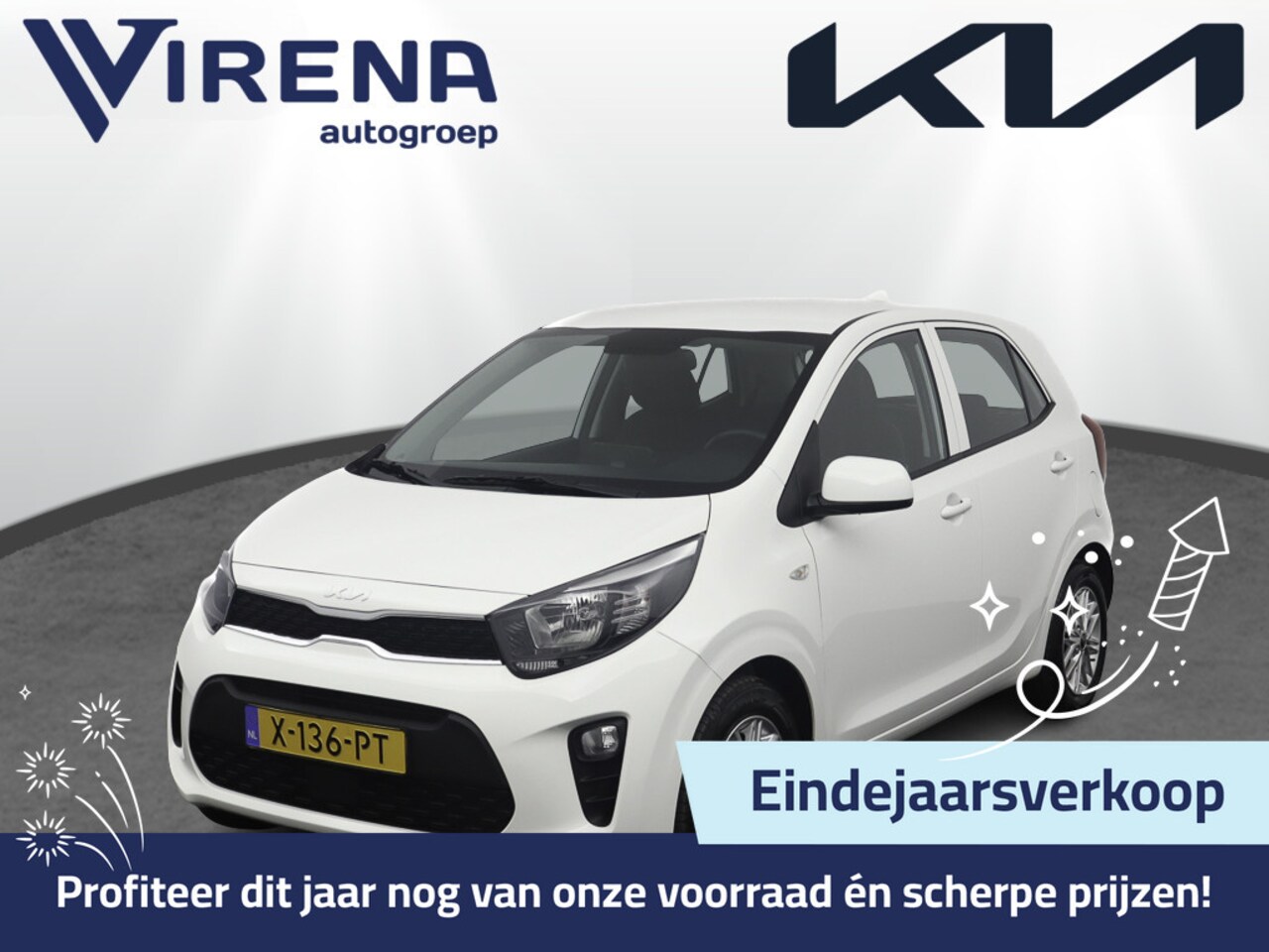 Kia Picanto - 1.0 DPi DynamicLine - Airco - Apple Carplay/Android Auto - Cruise Control - Fabrieksgarant - AutoWereld.nl