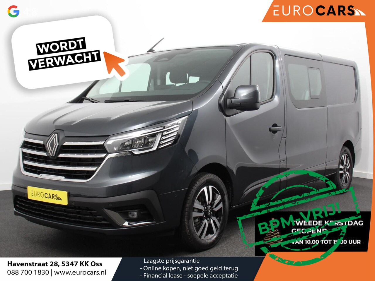 Renault Trafic - 2.0 Blue dCi 150 Automaat L2H1 Adv. Dubbel Cabine Navigatie Airco Lichtmetalen velgen Beti - AutoWereld.nl